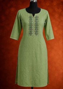 Beautiful Green Embroidered Kurta