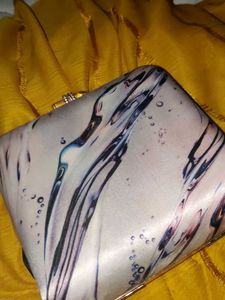 Abstract Print Clutch Bag