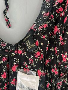Forever 21 Floral Print Ruffle Blouse