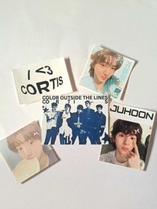 juhoon bagcharm + stickers combo