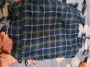 Blue Plaid Button-Up Shirt