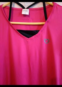 V-Neck Pink Active Top