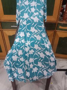 Beautiful Teal Floral Kurta / suit/ dress