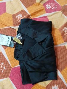 Women's Black Satin Shirt
