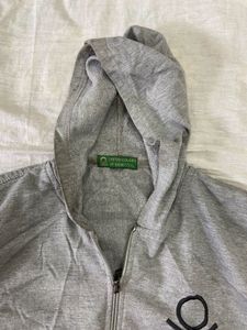 Unied Colour of Benetton Grey Full Zip Hoodie