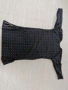 Elegant Black Kurta with Gold Embroidery