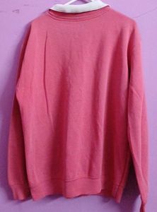 Pink Embroidered Sweatshirt