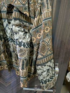Unique Printed Button-Up Shirt