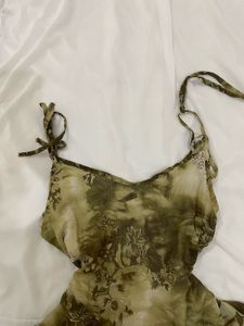 Unique Green Tie-Dye y2k top