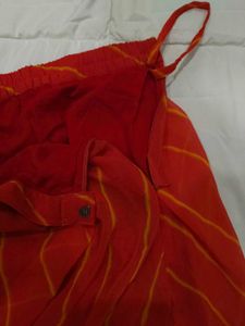 Lehraya Vibrant Orange Lehanga