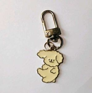 Cute Dog puppy metal Keychain Charm