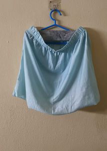 Light Blue Skater Skirt
