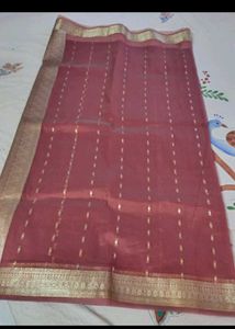 Elegant Red Saree with Blouse