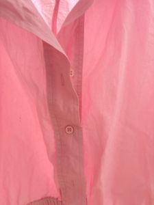 Pink Cropped Button-Up Shirt