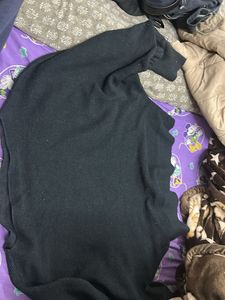 black sweater