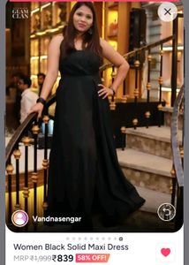 Elegant black Maxi Dress