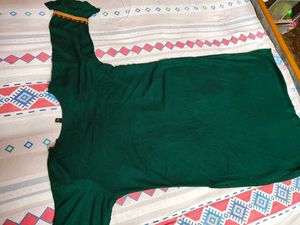 green embroidery kurti