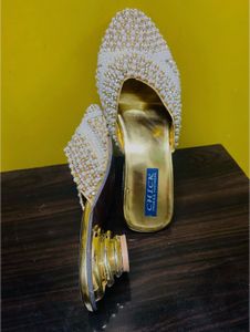 Elegant Pearl Embellished Heels