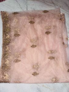 Embroidered Net Dupatta