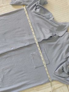 Soft Blue Striped Pajama Shirt