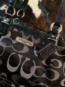 Coach Signature Monogram Shoulder Bag