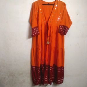 orange  Ethnic Shrug(Women's)