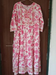 Floral Print Anarkali Kurti