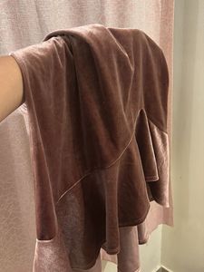 F21 Velvet Ruffle Skirt
