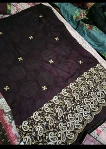 one day offer Embroidered Saree blouse peice
