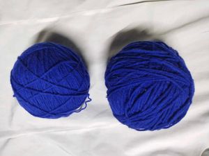 2 Skeins Royal Blue Yarn