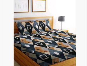 Geometric Print Elastic Fitted Bedsheet