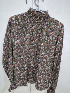 Floral High Neck Top