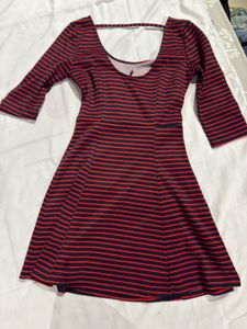 Striped Fit &amp; Flare Dress
