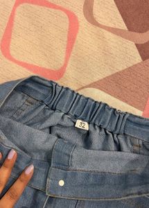 Denim Button-Up A-Line Skirt🩵