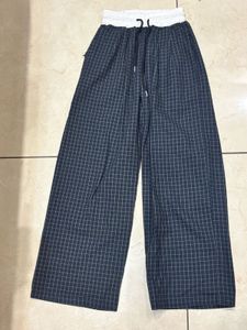 Checkered Wide Leg Pants