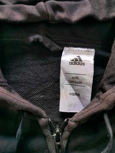 Adidas Zip-Up Hoodie with 3 Stripes