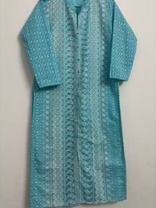 Blue Embroidered Kurti