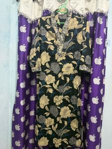Elegant Floral Print Kurta with pant