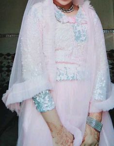 Elegant Pink Sequin Lehenga Choli