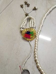 3 piece pearl set Mala, Hathfool &amp; Satka