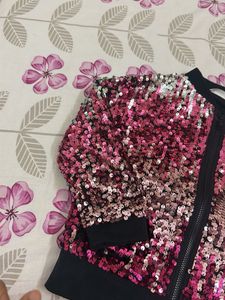 Sparkling Sequin Bomber Jacket