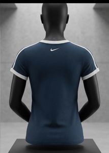 Nike Navy Blue T-Shirt with White Stripes