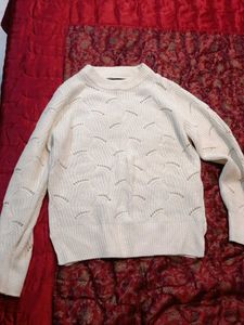 zudio Cream Knit Sweater
