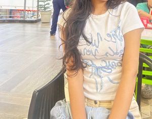 Cute White Graphic Top