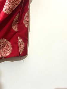 Red &amp; Gold chanderi Blouse