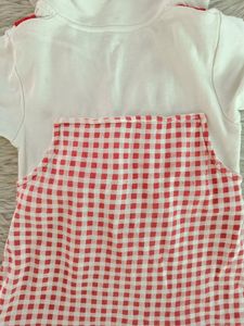 Baby Go White and Red Frock (Girls)