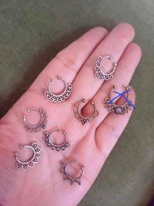 Boho Septum Rings - Set of 7