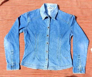 Women's Denim Button-Down Shirt