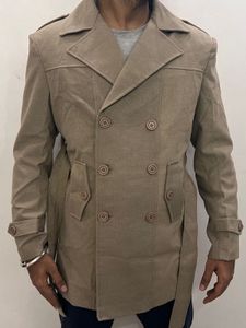 Stylish Tan Trench Coat L SIZE