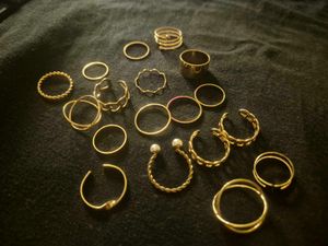 Gold Tone Ring Set